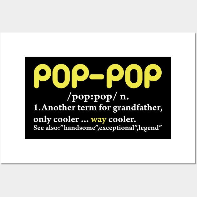 Pop Pop Gifts Grandpa Wall Art by zellaarts